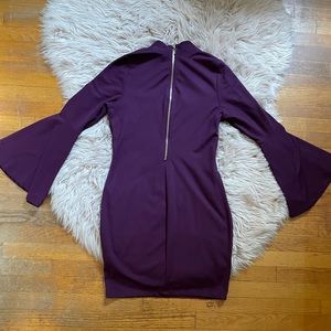 VENUS Plum Bell Sleeve Dress NWOT
